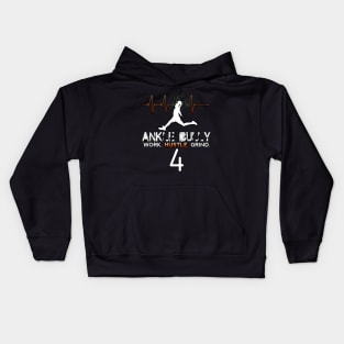 Ankle Bully - Work Hustle Grind - Basketball Player #4 Heart Beat Kids Hoodie